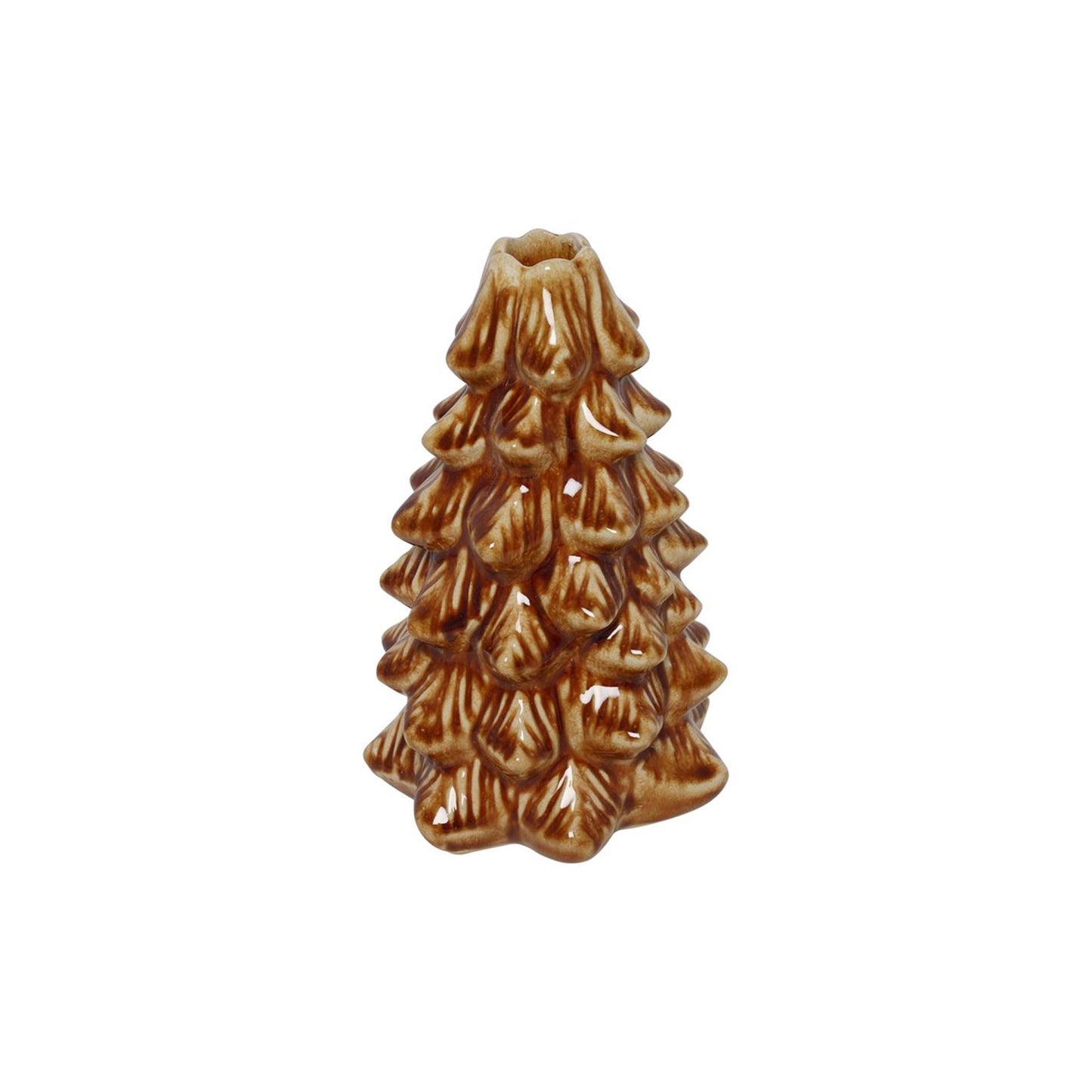 Portacandele Countryfield Albero di Natale marrone ø11xh19cm