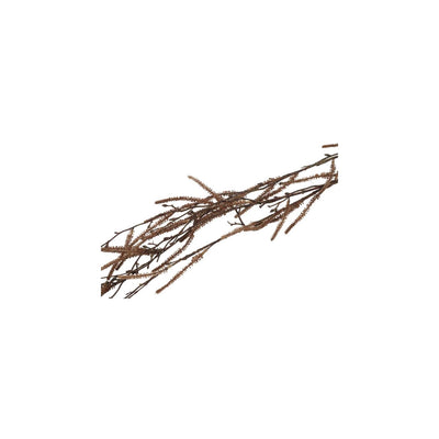 Ramo artificiale campo country in plastica marrone h32cm