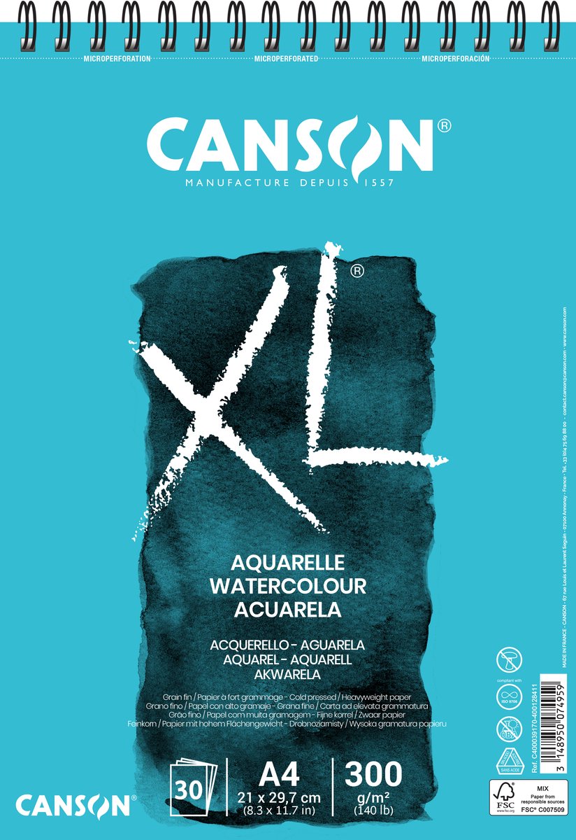 Canson acquerello blocco acquerello xl 300 g m² 210 x 297 mm
