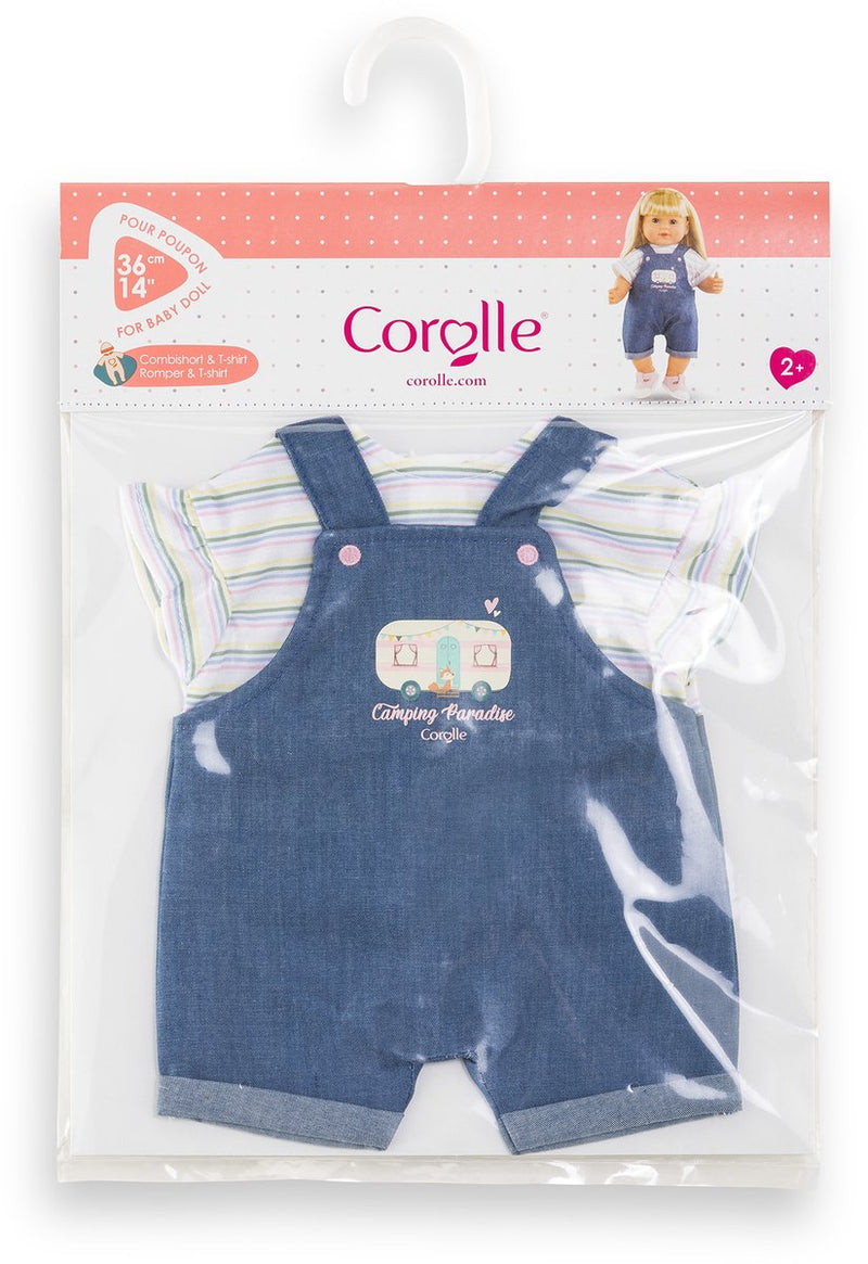 Salopette jeans per bambole Corolle con maglietta piccolo esploratore - 36 cm