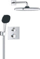 Sistema de ducha empotrado de precisión Grohe - panel de control cuadrado - cromado
