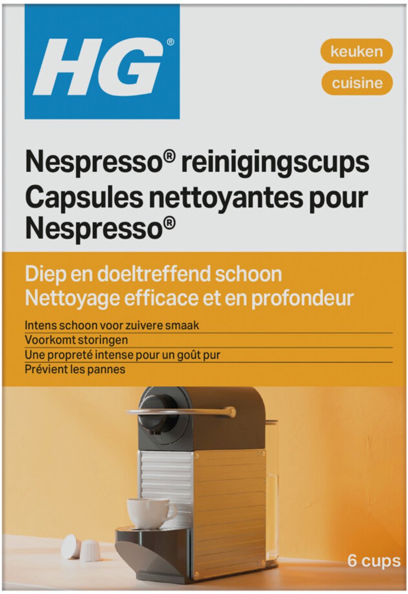 Tazze per la pulizia Hg Nespresso - 6 x 6 pezzi - Confezione risparmio