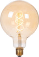 Lucide g125 - filament lamp - ø 12,5 cm - led 3 stepdim (memory) - e27 - 1x4,9w 2200k - amber