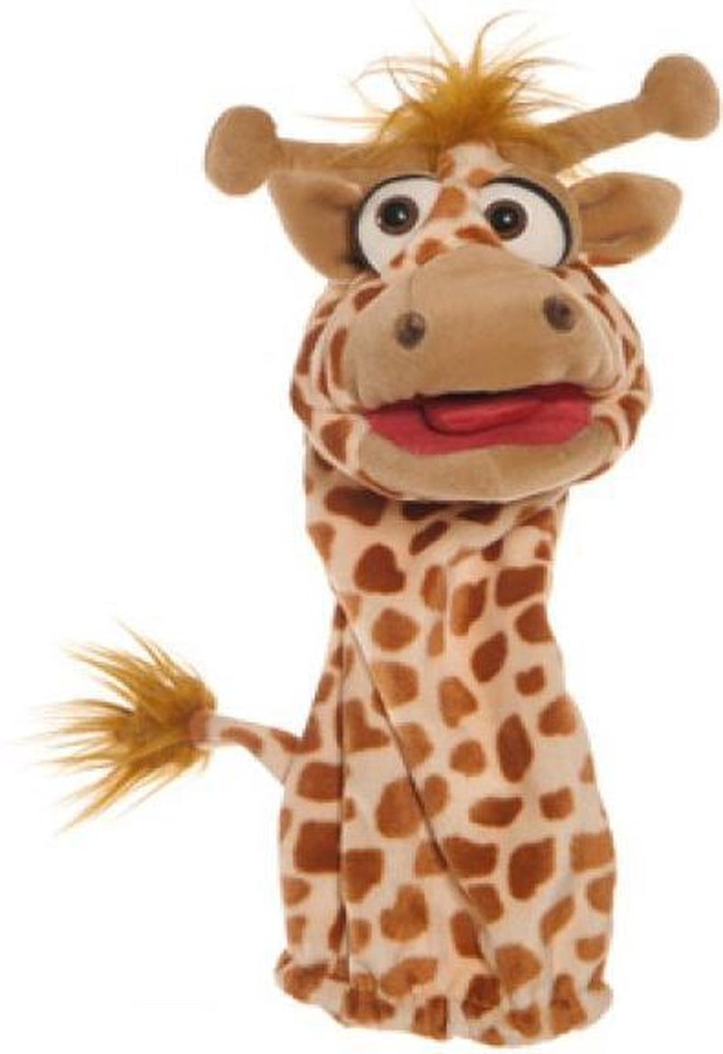 Burattini viventi burattino di mano della giraffa chiacchierone
