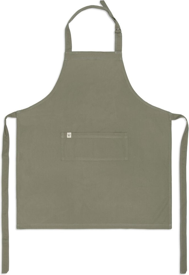 Grembiule da cucina Walra cuoco con felicità - 75x90 - 100% cotone - verde militare