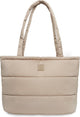 Jollein - luiertas puffed - mombag - biscuit - 40x35x16 cm - inclusief verschoonmatje