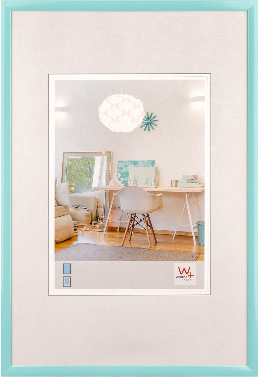 Walther new lifestyle - cornice in plastica - misura foto 30x45 cm - turchese