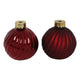 Countryfield kerstbal stripe rood glas ã˜10cm