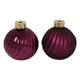 Countryfield kerstbal stripe paars glas ã˜10cm