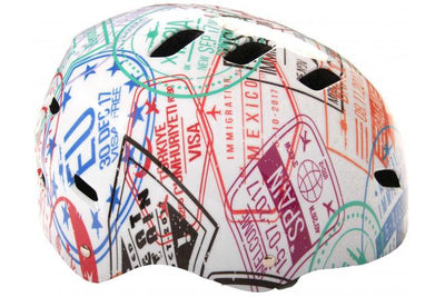 Casco da bicicletta Skatehelm Travel the wgoudld 52-57cm