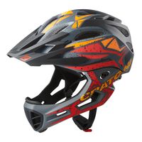 Cratoni Helm C-Maniac nero-rosso-arancio Matt S-M