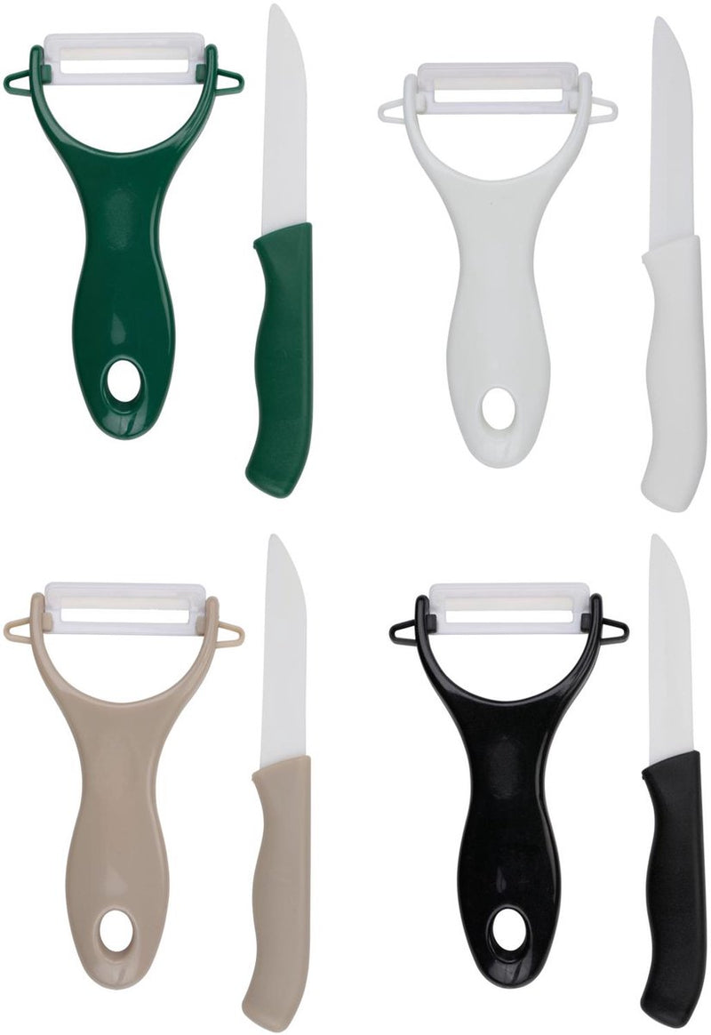 Alphina alpina – cuchillo pelador y pelador (2 piezas) – cerámica – para uso diario
