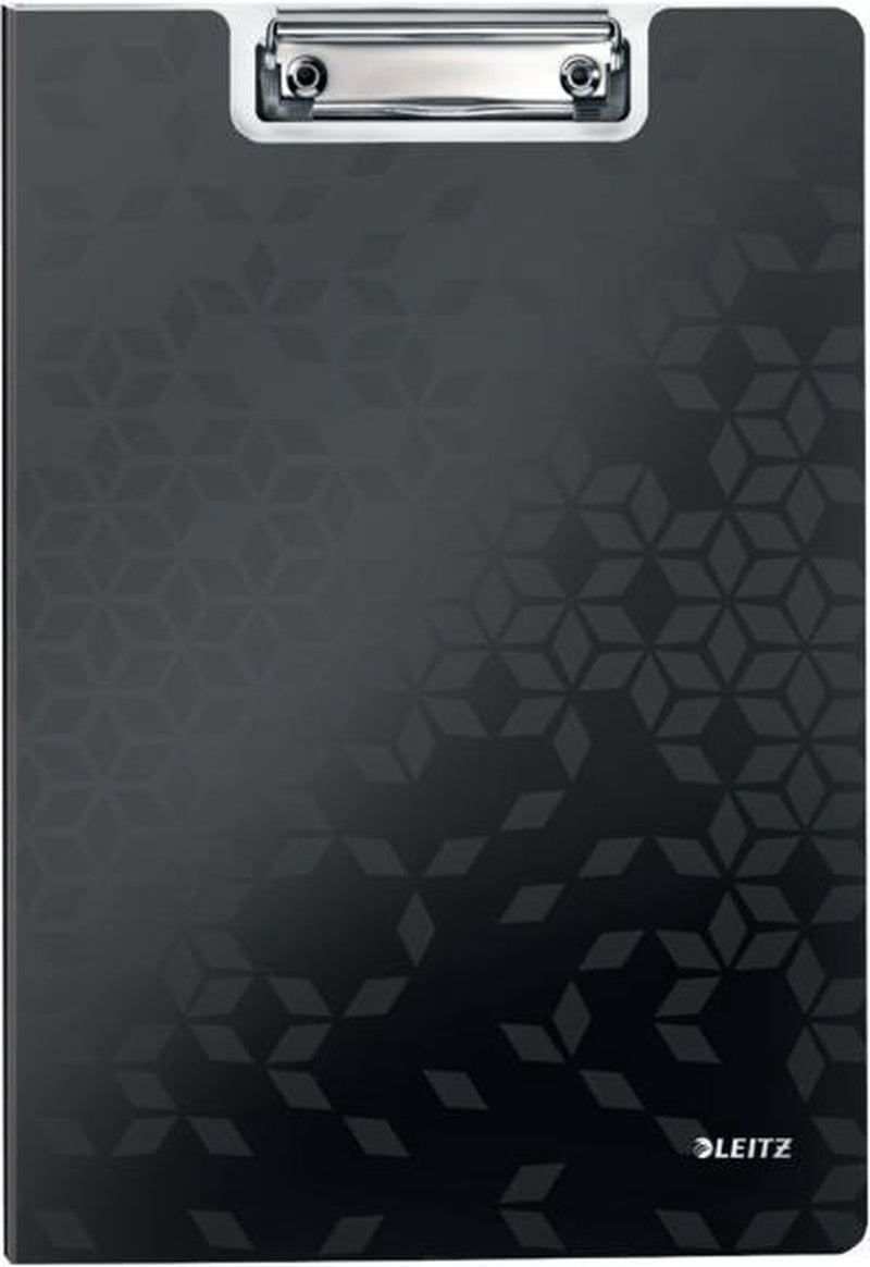 Portapapeles de plástico a4 wow de Leitz con tapa y funda insertable - capacidad hasta 75 hojas - negro
