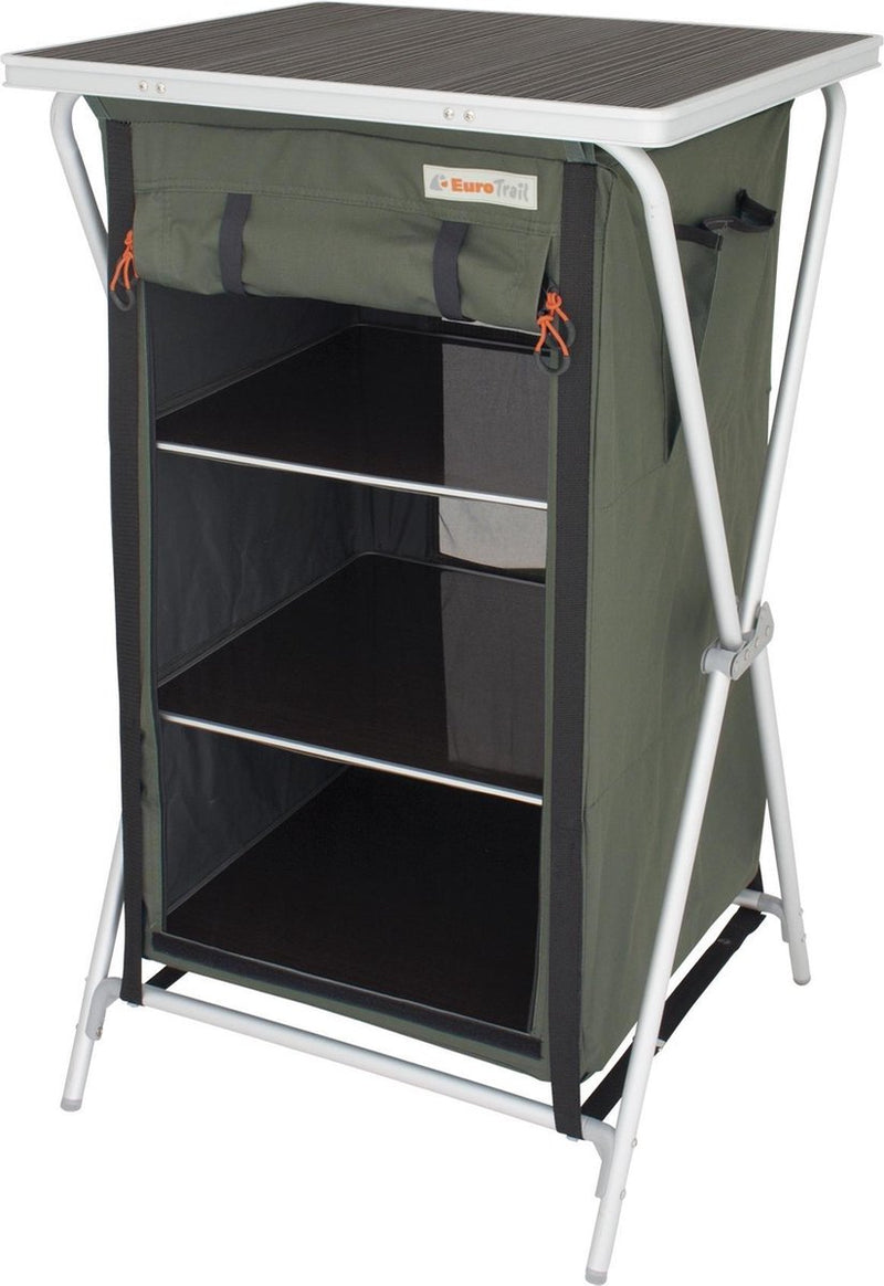 Armario de camping Eurotrail Aubenas 98 x 60 cm aluminio MDF verde