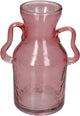 Hd collection vaas glas roze 13x13x18cm