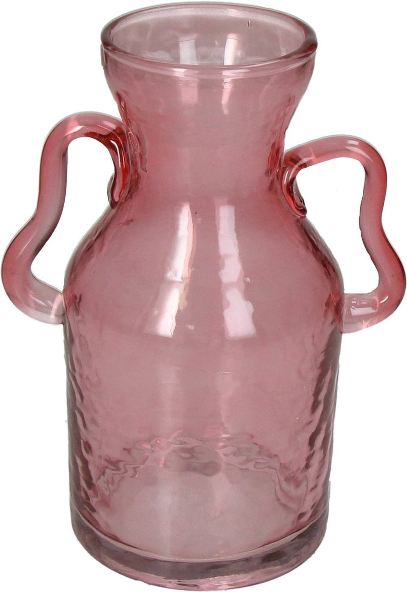 Jarrón colección hd cristal rosa 13x13x18cm