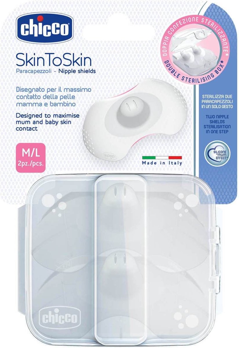 Chicco tepelbeschermers skintoskin siliconen m l 2 stuks