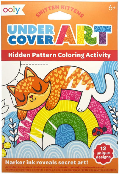Ooly - arte encubierto - 12 páginas para colorear con patrones ocultos - gatitos enamorados