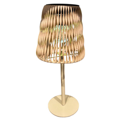 Lampada da tavolo solare atmosfera signorile in rattan ip44 13,5x30,5 cm