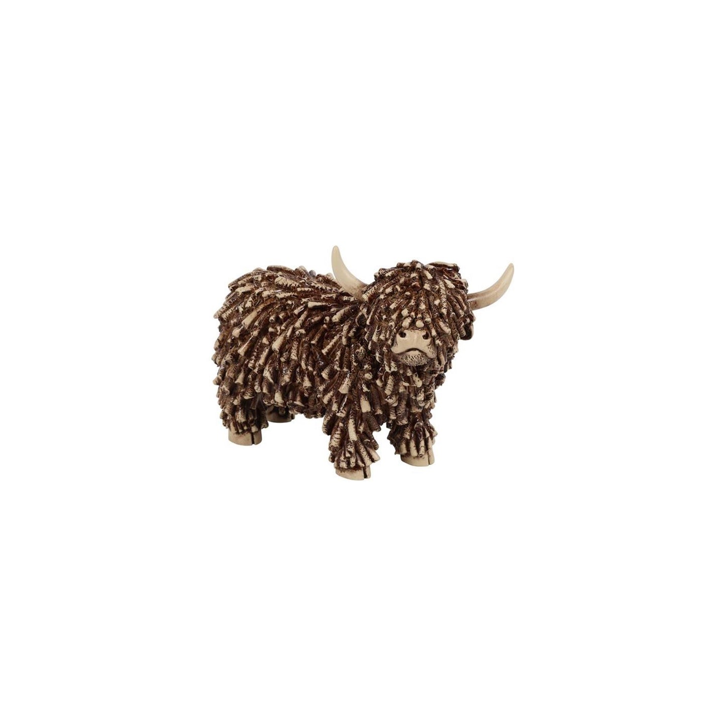 Statua Countryfield highlander in polystone marrone h17cm