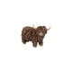 Statua Countryfield highlander in polystone marrone h17cm