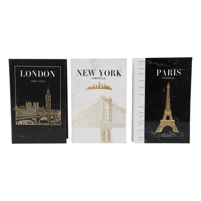 Libro de almacenamiento Countryfield ny paris londres 27x18x7cm