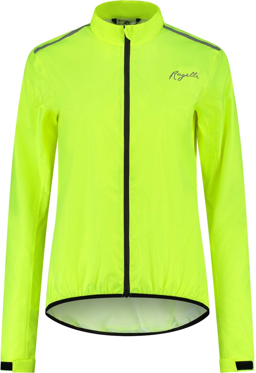 Rogelli core fietsregenjack dames - waterdicht - fluorgeel - l