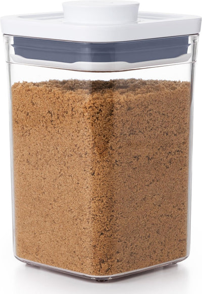 Lata de almacenamiento Oxo 'pop' pequeña y cuadrada - baja (1,0 litro)