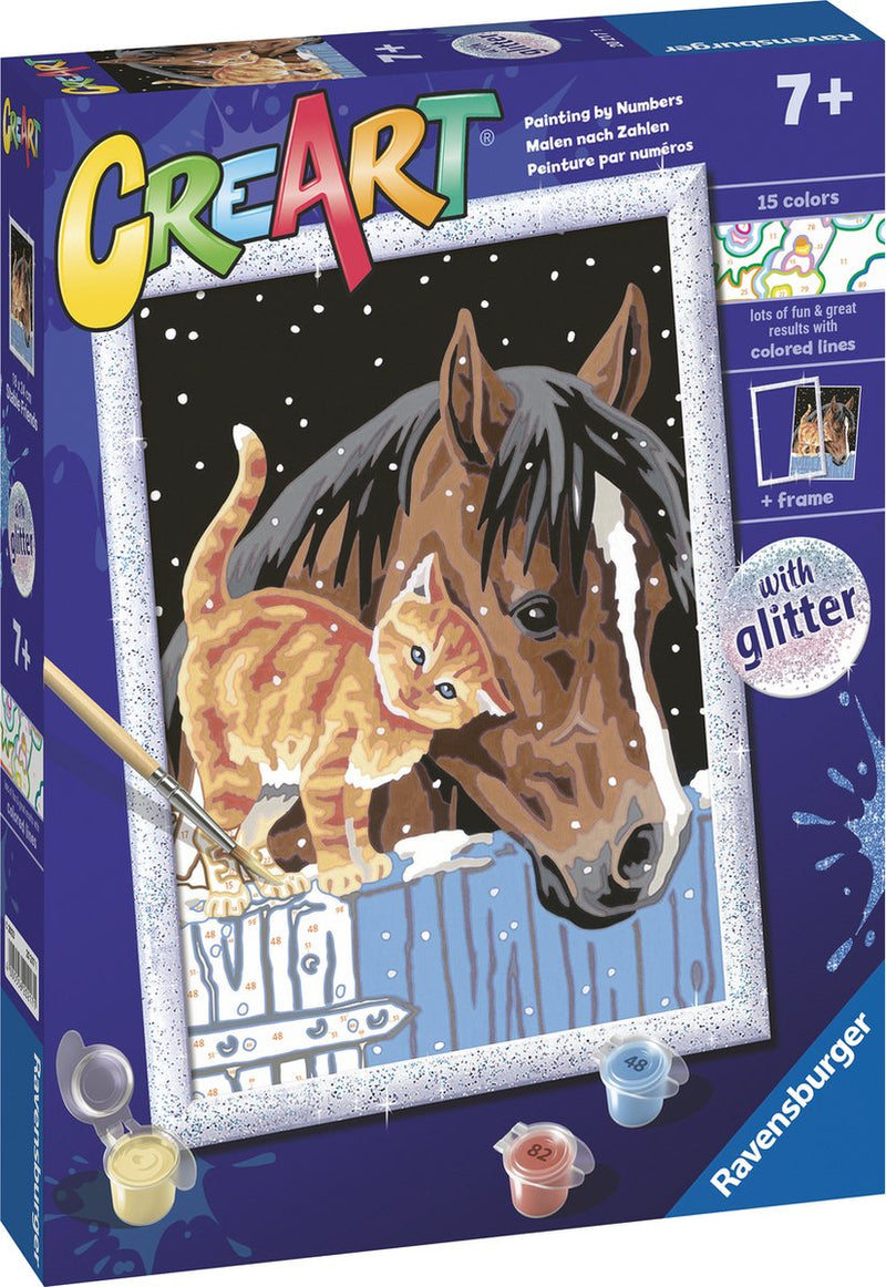 Ravensburger Creart Painting on Song Friends in the Stable