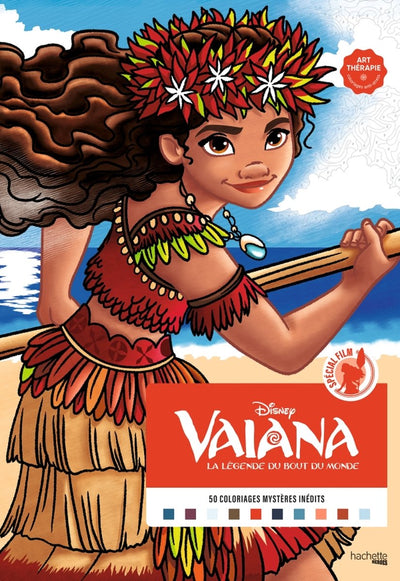 Hachette coloriages mysteres disney vaiana - - color by number coloring book for adults