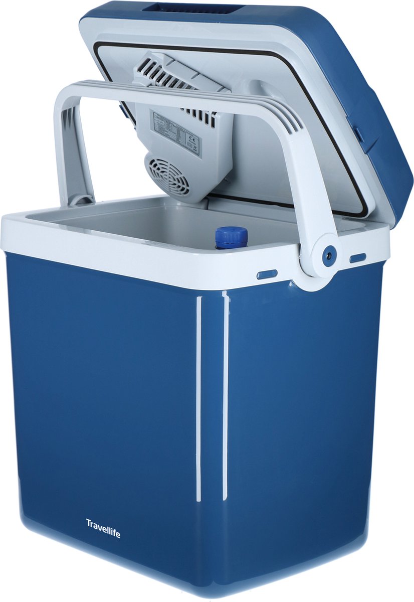 Travellife tl26 thermo-elektrische koelbox - 19l - ac dc - 12v 230v - blauw