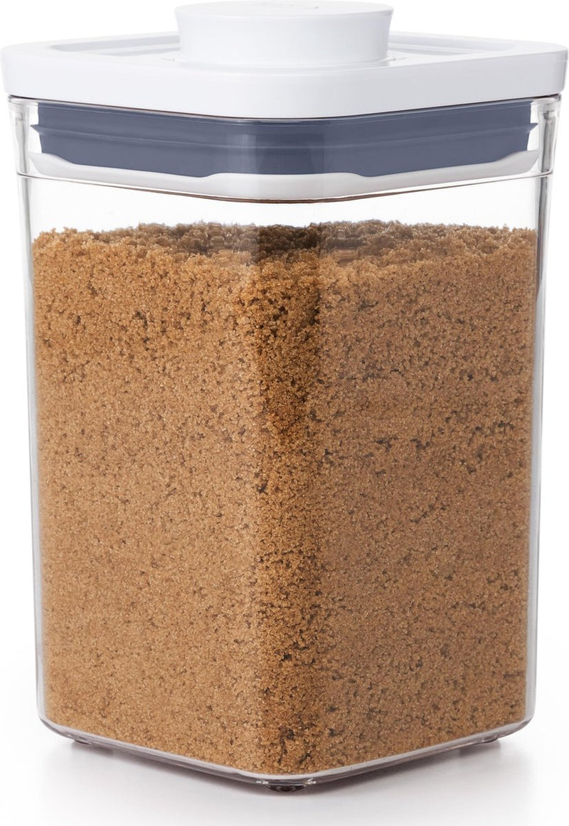 Lata de almacenamiento Oxo 'pop' pequeña y cuadrada - baja (1,0 litro)