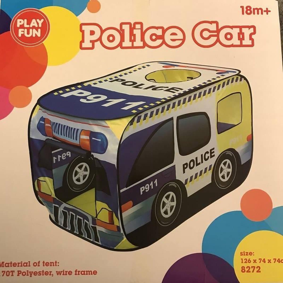 fun politie speeltentje uitvouwbaar 126x74x74 cm