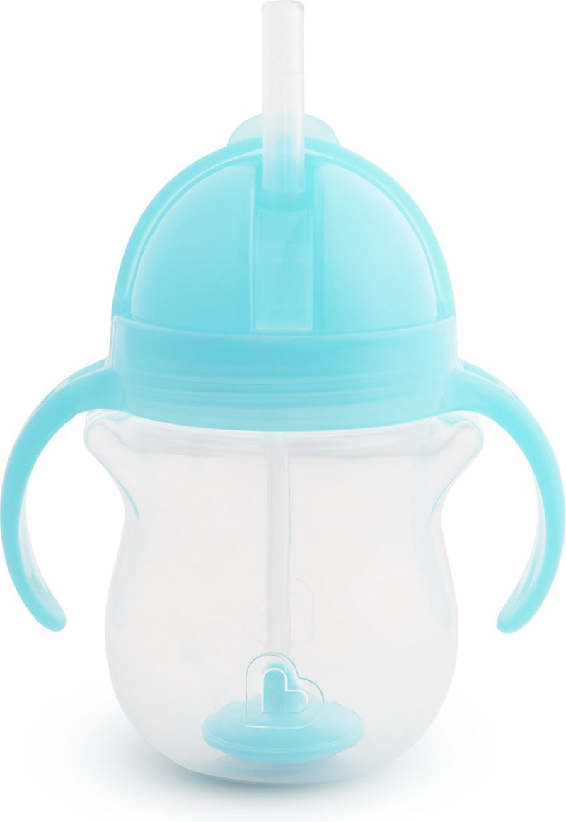 Vaso con pajita antiderrames Munchkin tip sip - vaso con pajita - apto para lavavajillas - a partir de 6 meses - 207 ml - azul - vaso con pajita