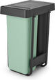 Pattumiera da incasso Brabantia sort go - 2 x 30 litri - verde giada e grigio scuro