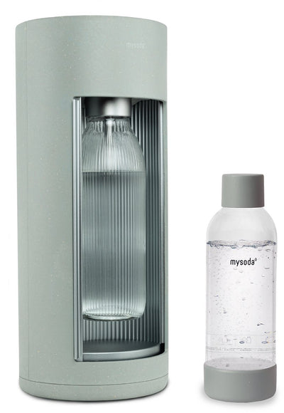 Máquina de agua con gas Mysoda Glassy Pigeon, hecha de biocompuesto de aluminio ecológico, incluye 2 botellas