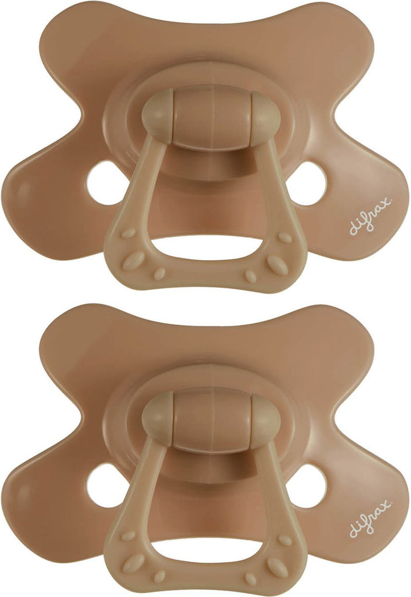 Ciuccio Difrax naturale - da 6 a 12 mesi - marrone - 2 pezzi