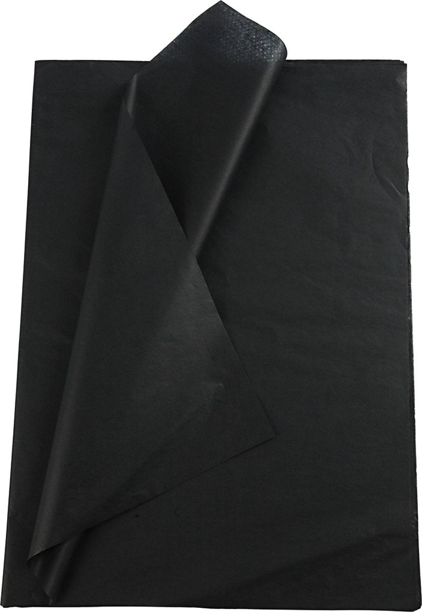Creativ Company TissuePapier Black 10 Hojas 14 Gr, 50x70cm