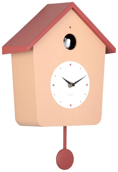 Karlsson wall clock cuckoo light - soft brown - 23x10.5x26.4cm - wall clock scandinavian