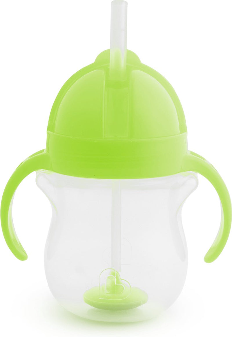 Vaso con pajita antiderrames Munchkin tip sip - vaso con pajita - apto para lavavajillas - a partir de 6 meses - 207 ml - verde - vaso con pajita