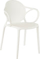 Mica decoraciones silla de jardín nebraska - 56x56,5x80 cm - polipropileno - blanco