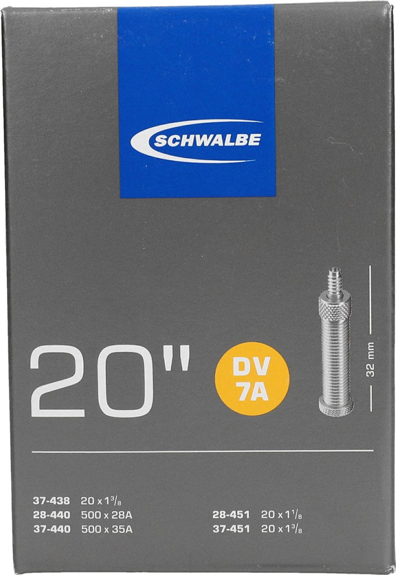 Tubo interno de Schwalbe 20 x 1 1 8-3 8 pulgadas (28 37-440 451) DV 32 mm