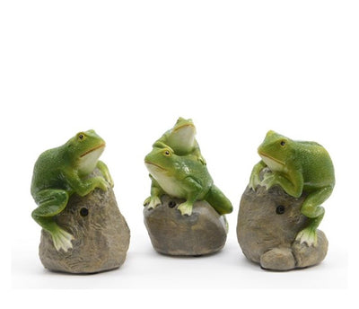 Decoris statua da giardino rana con sensore 8x7,4x11,5