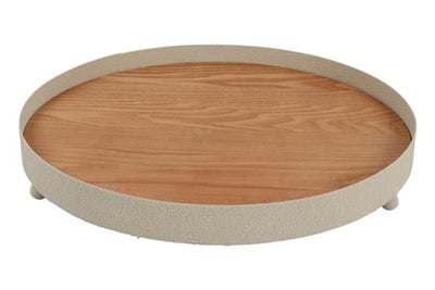 Vassoio Countryfield crema metallo ø35cm
