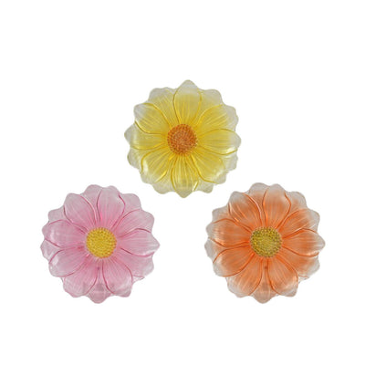 Decoris piatto colazione fiore in vetro ø23xh2,5cm