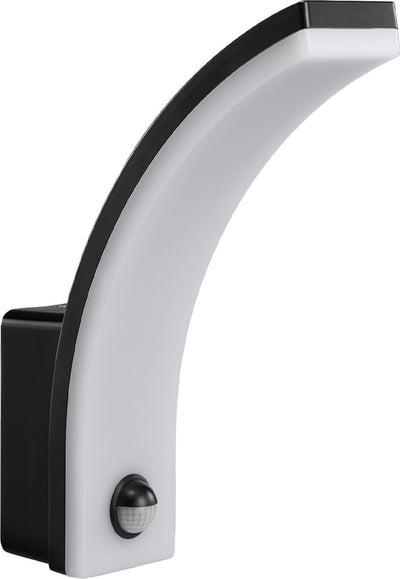 Maclean - led lamp - outdoor lamp - wall lamp - pir motion sensor - 20w - ip65 - 2000lm - 4000k - black