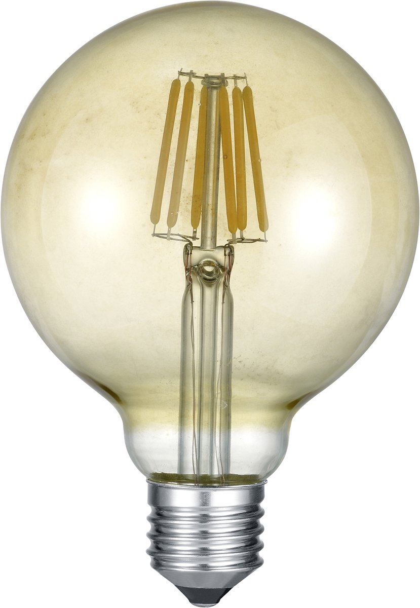 Trio globe - lichtbronnen - amber - incl. 1x e27 8 w - dimbaar met schakelaar