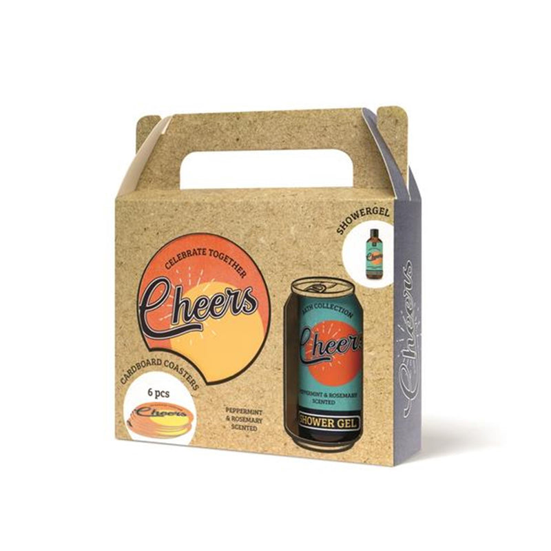 Set regalo da bagno Source Balance Cheers con sottobicchiere