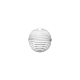 Lanterna di carta Globos attorno al bianco, 25 cm