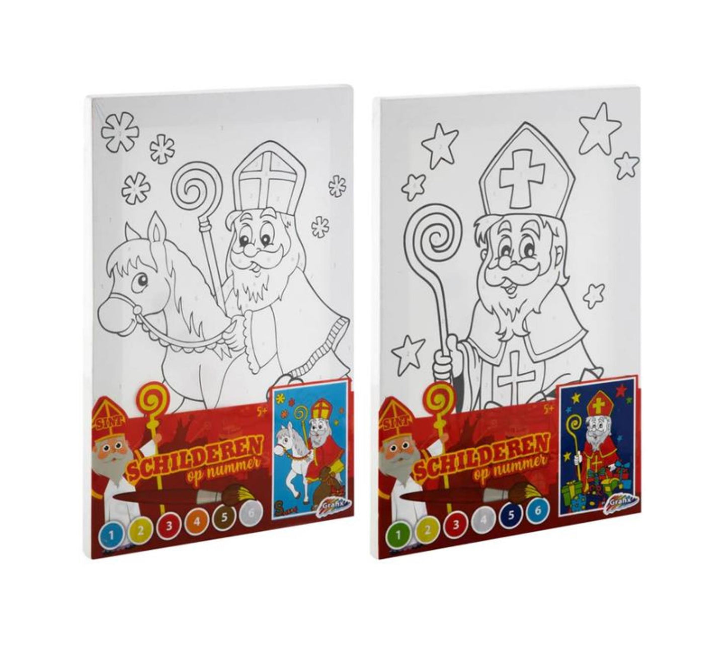 Pintura de lienzo de Sinterklaas por número